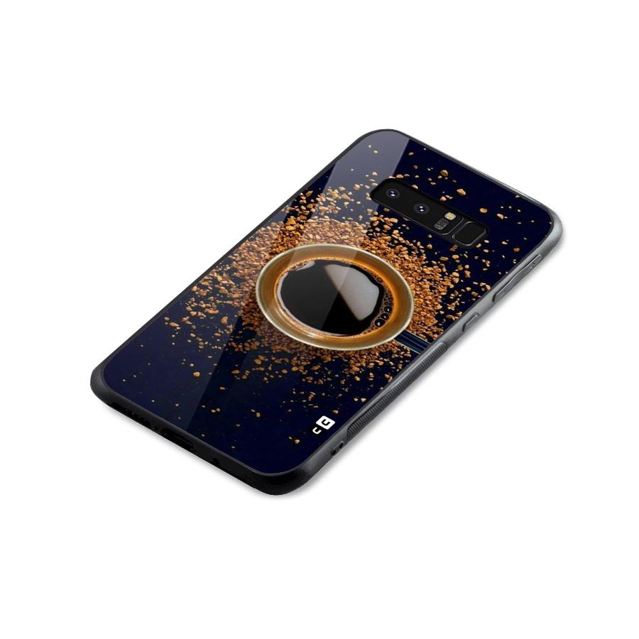 Black Coffee Glass Back Case for Galaxy Note 8