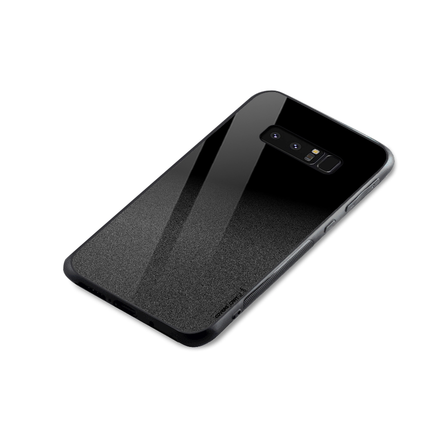 Black Grey Noise Fusion Glass Back Case for Galaxy Note 8