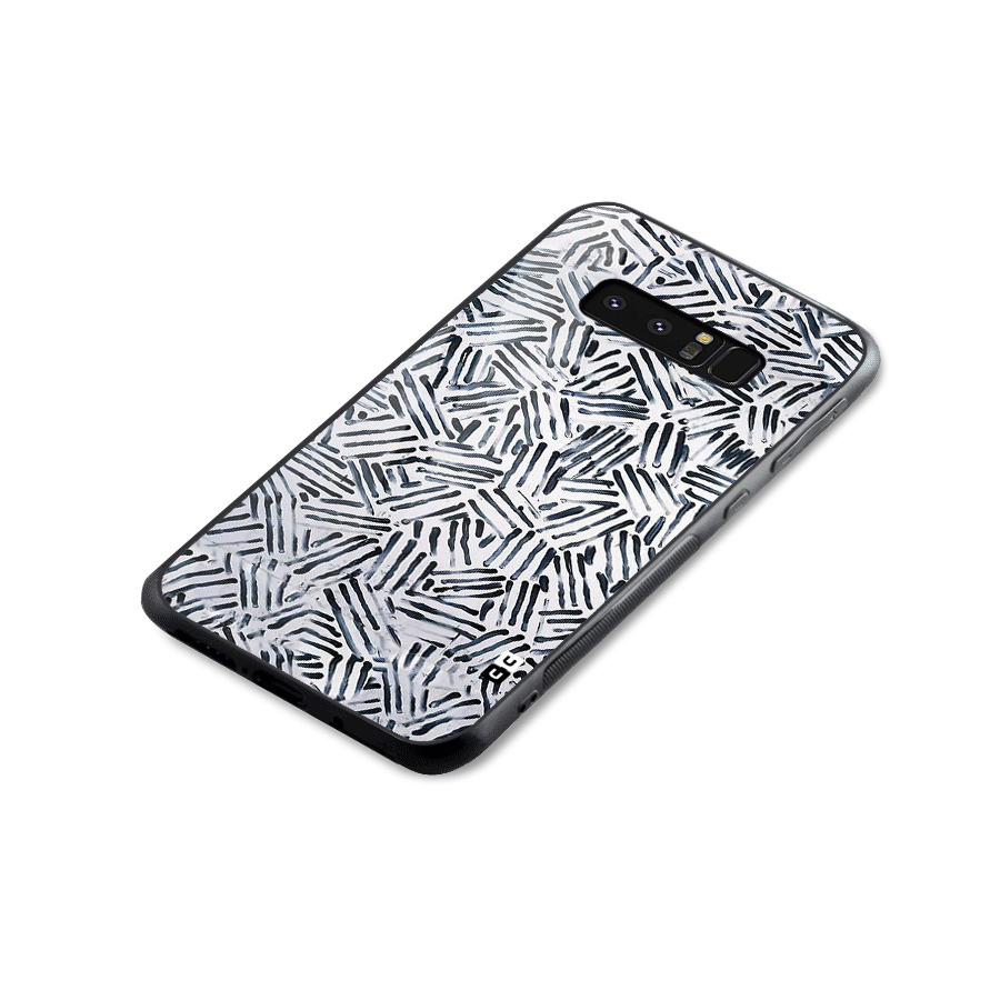 Black Tiny Uneven Glass Back Case for Galaxy Note 8