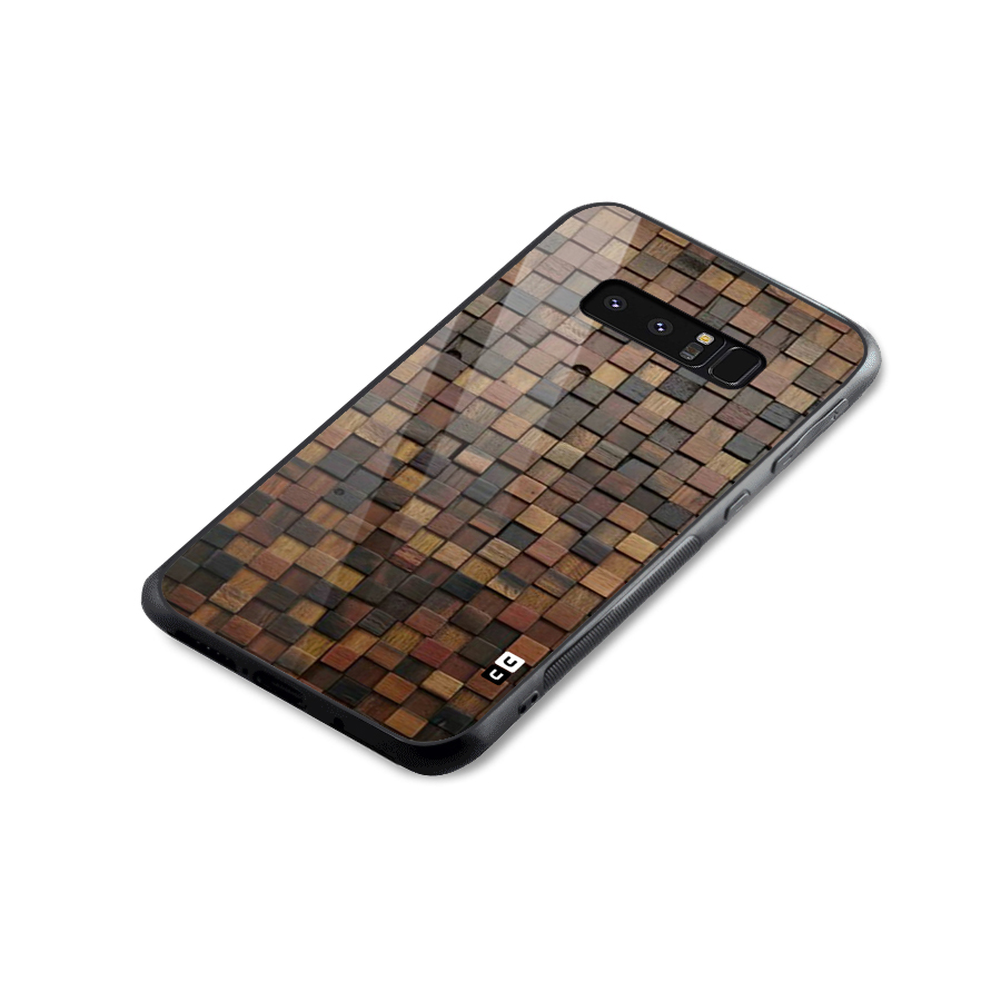 Blocks Of Wood Glass Back Case for Galaxy Note 8