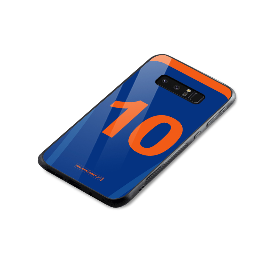 Blue Jersey Glass Back Case for Galaxy Note 8