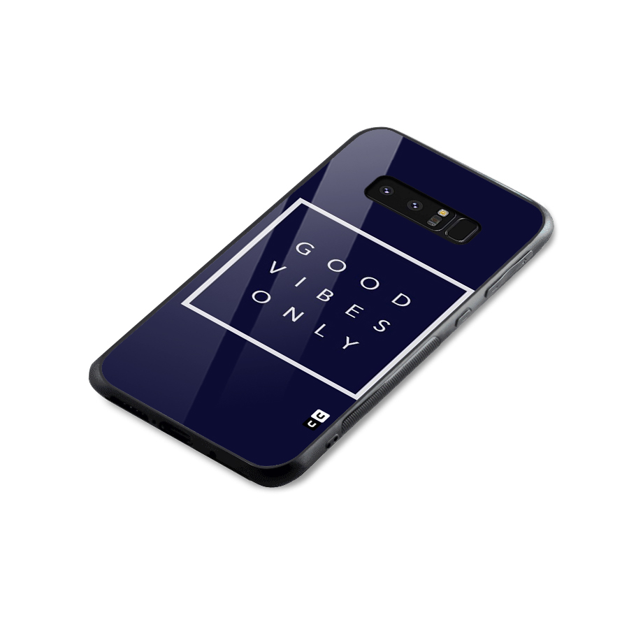 Blue White Vibes Glass Back Case for Galaxy Note 8