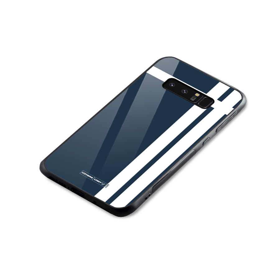Blue and White Glass Back Case for Galaxy Note 8