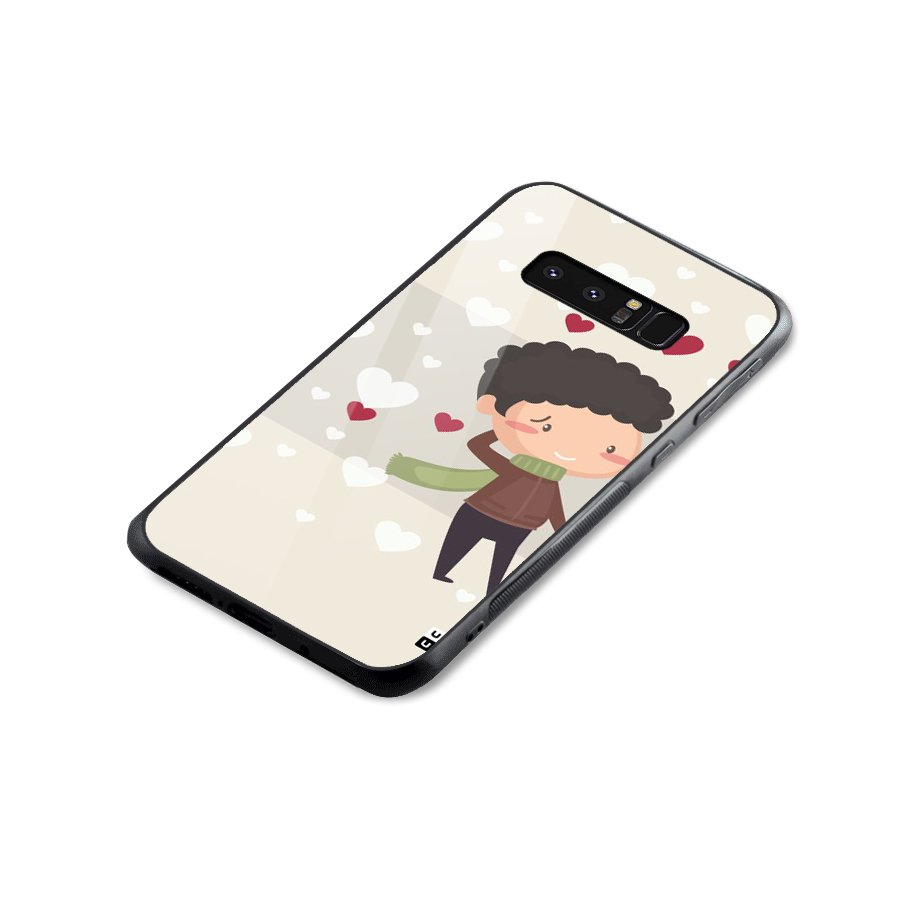 Boy in love Glass Back Case for Galaxy Note 8