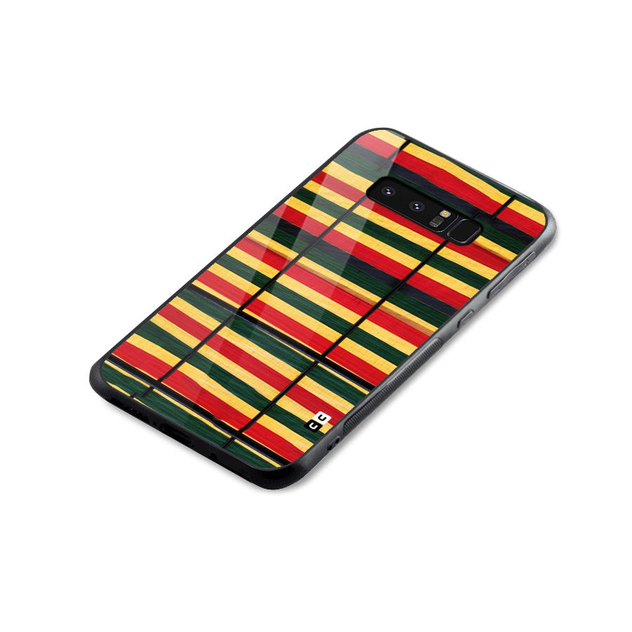 Bright Colors Lines Glass Back Case for Galaxy Note 8
