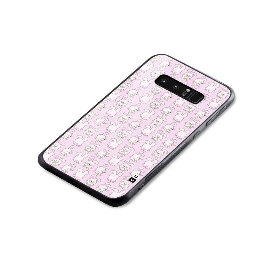 Bunny Cute Glass Back Case for Galaxy Note 8