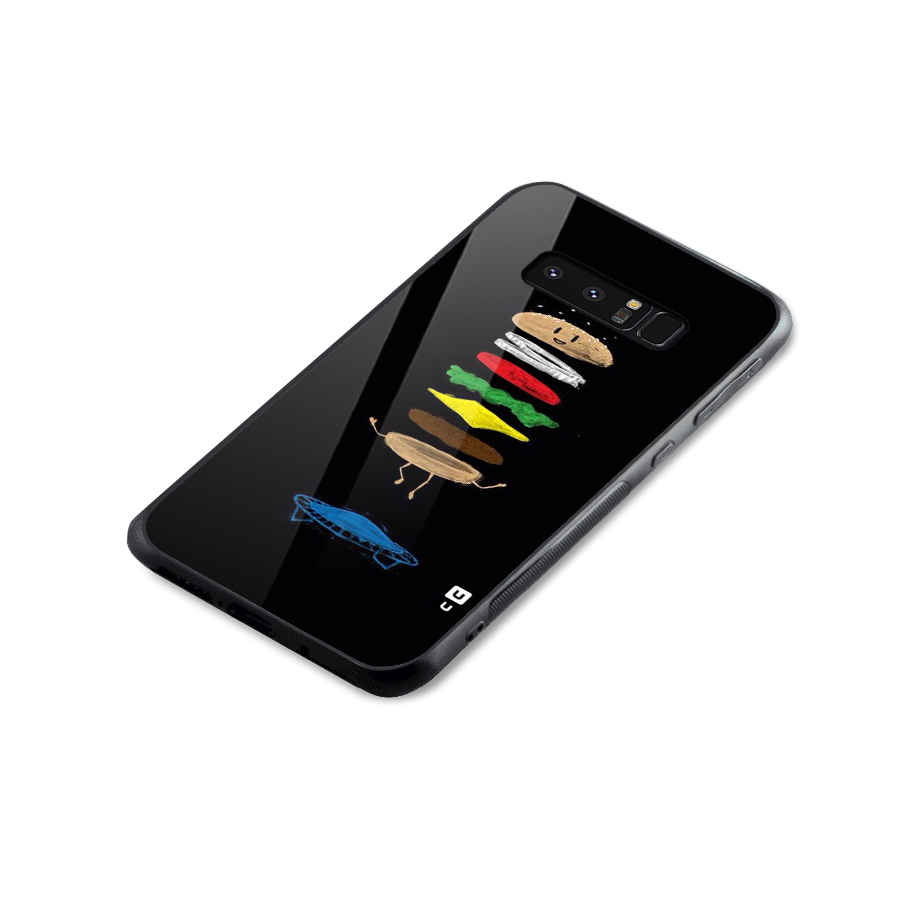 Burger Jump Glass Back Case for Galaxy Note 8