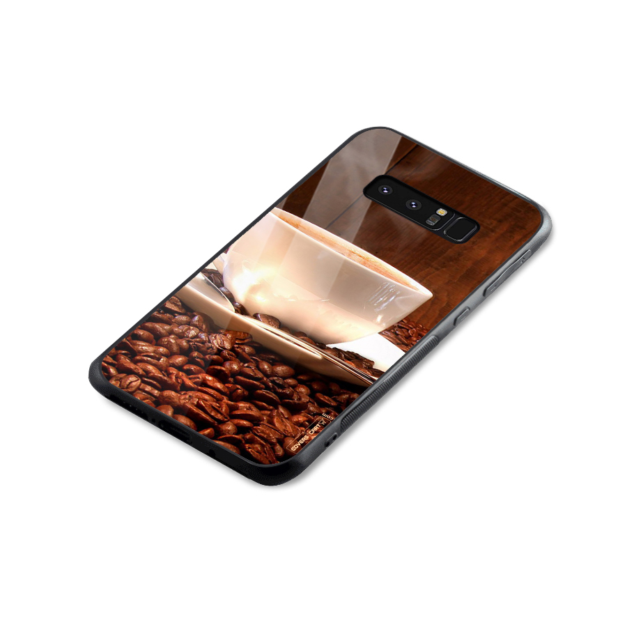 Caffeine Beans Glass Back Case for Galaxy Note 8