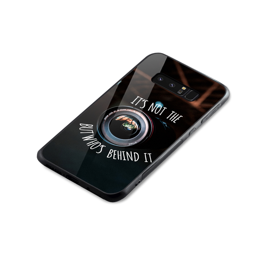 Camera Quote Glass Back Case for Galaxy Note 8