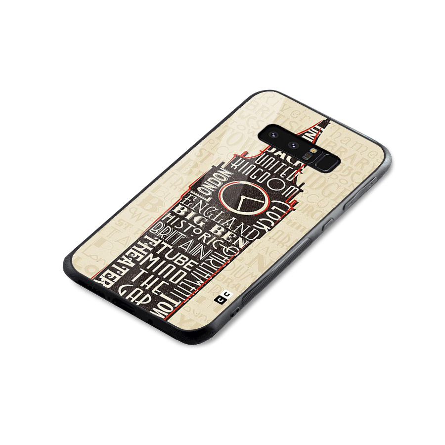 Cap City Design Glass Back Case for Galaxy Note 8