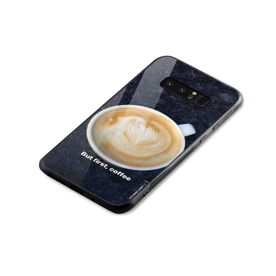 Cappuccino Coffee Glass Back Case for Galaxy Note 8