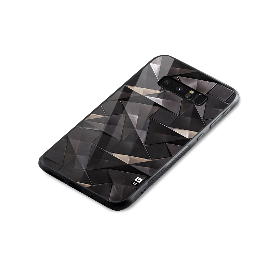 Carved Triangles Glass Back Case for Galaxy Note 8