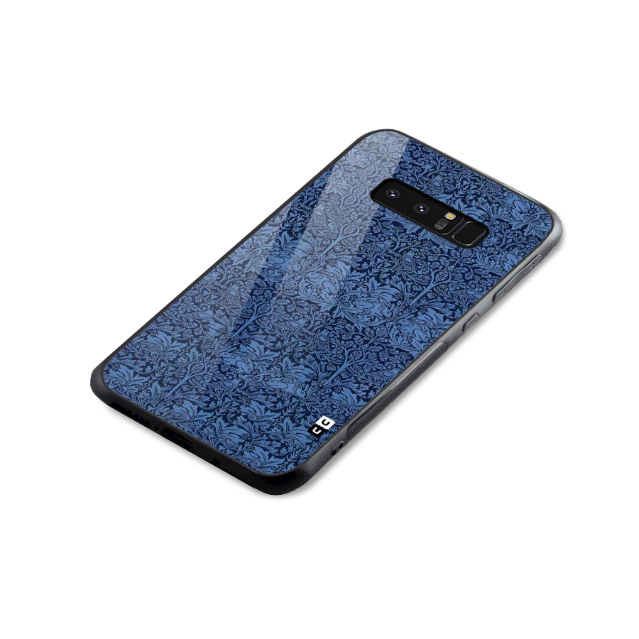 Carving Design Glass Back Case for Galaxy Note 8