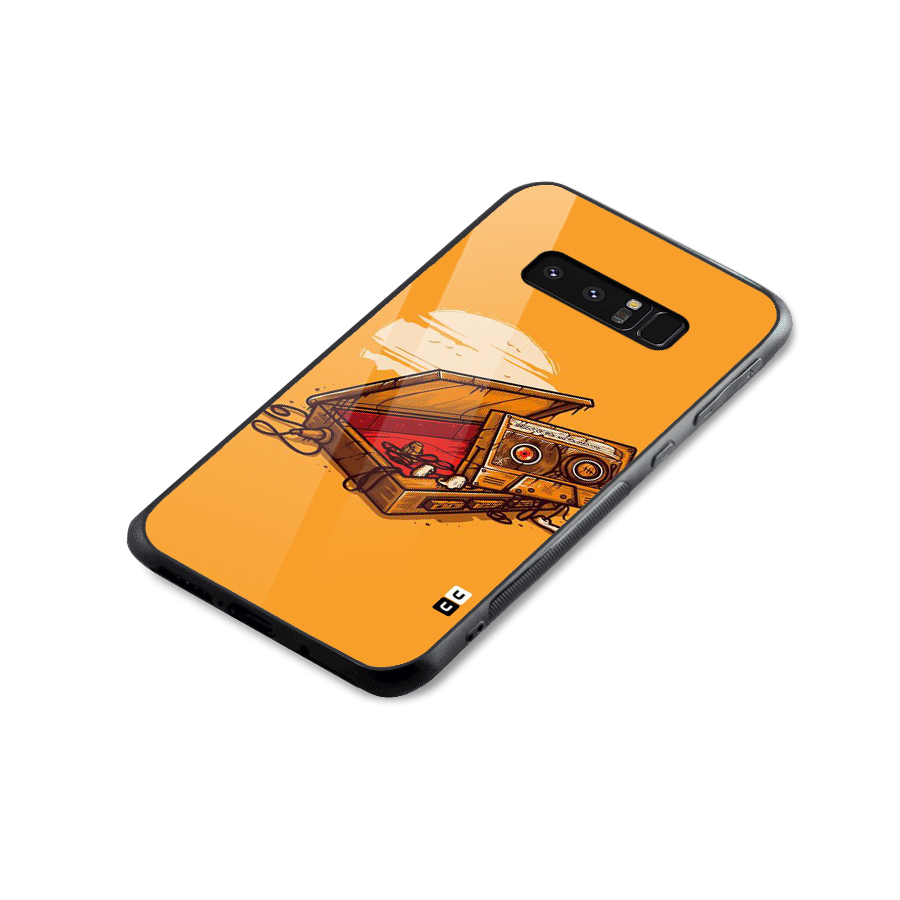 Casette Box Glass Back Case for Galaxy Note 8