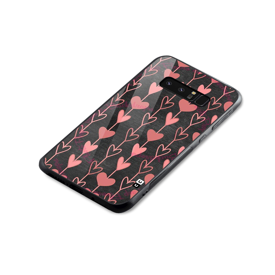 Chain Of Hearts Glass Back Case for Galaxy Note 8