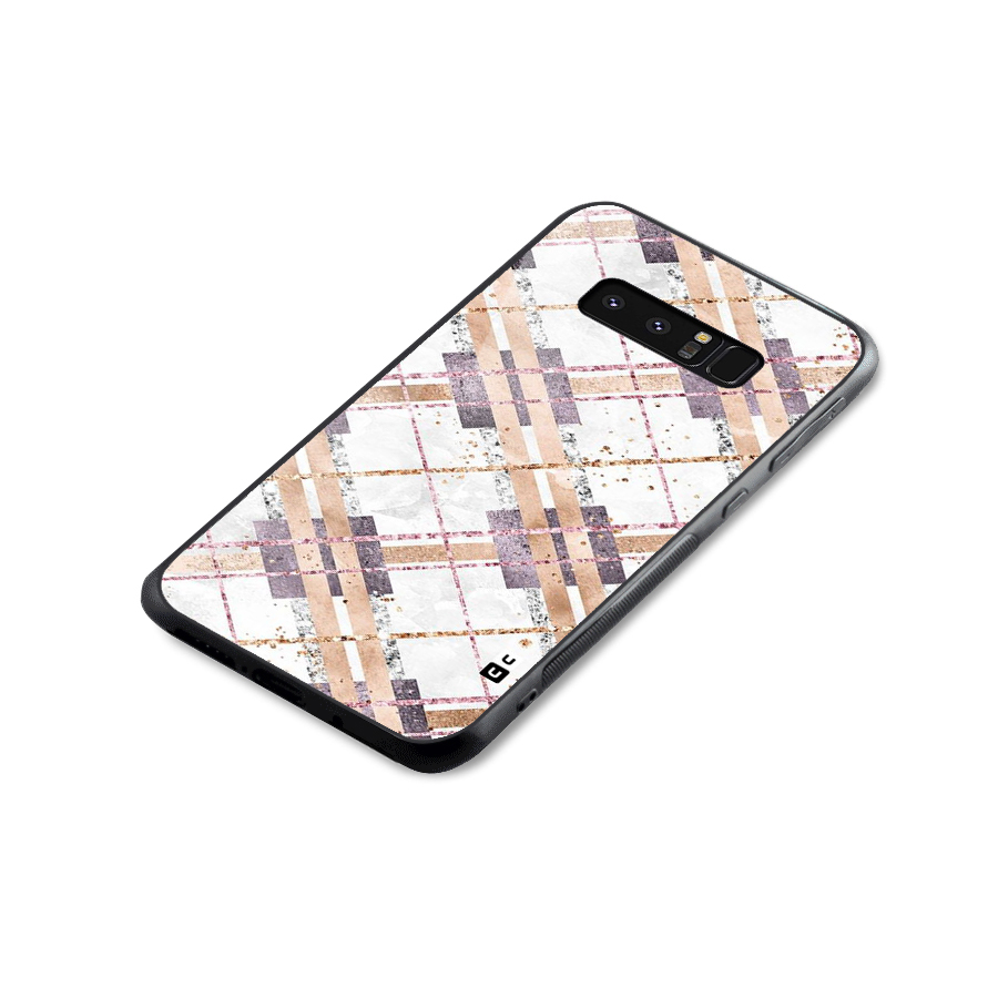 Check Trouble Glass Back Case for Galaxy Note 8