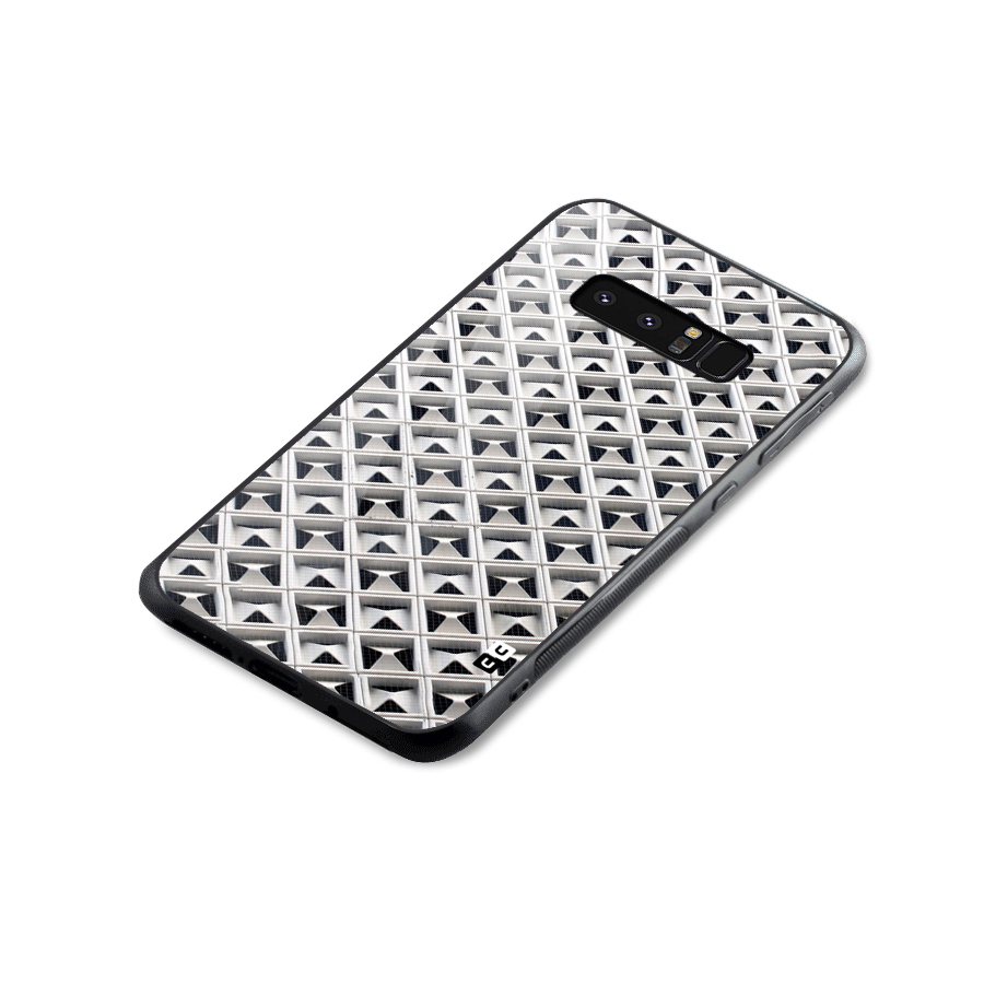 Check White Design Glass Back Case for Galaxy Note 8