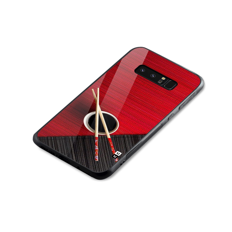 Chopstick Design Glass Back Case for Galaxy Note 8