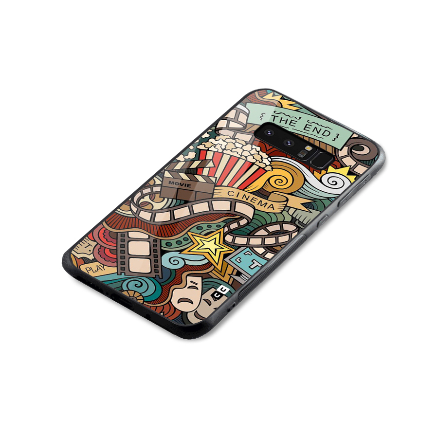 Cinematic Design Glass Back Case for Galaxy Note 8