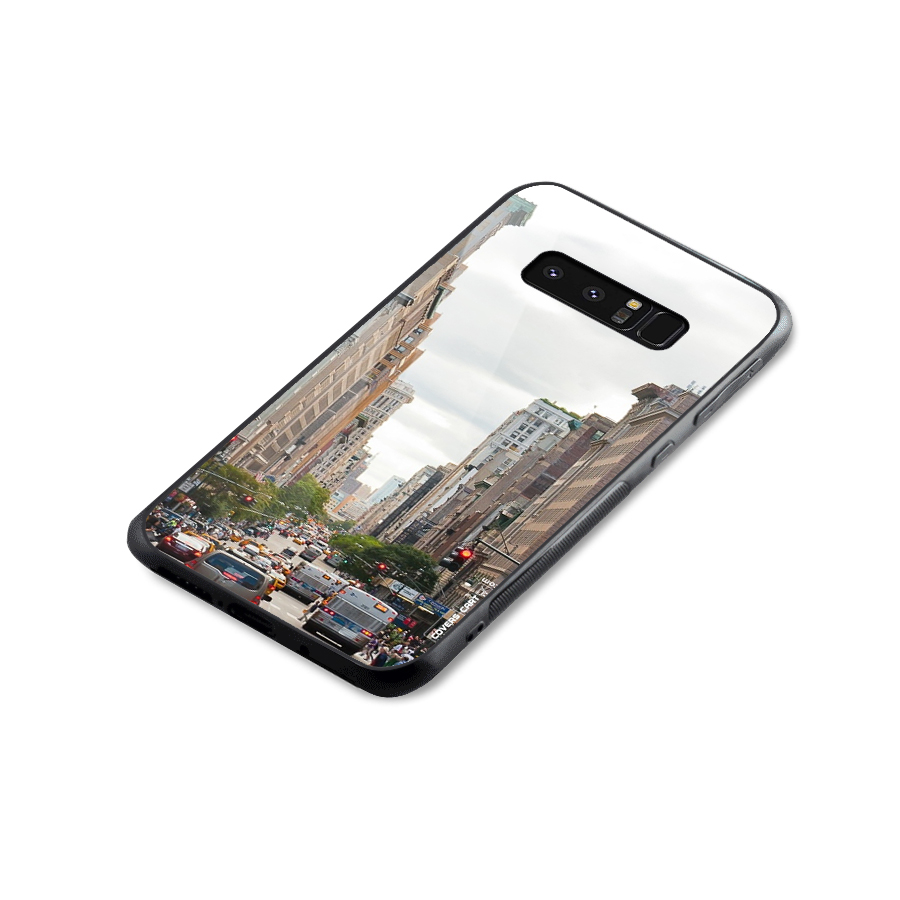 City Street View Glass Back Case for Galaxy Note 8