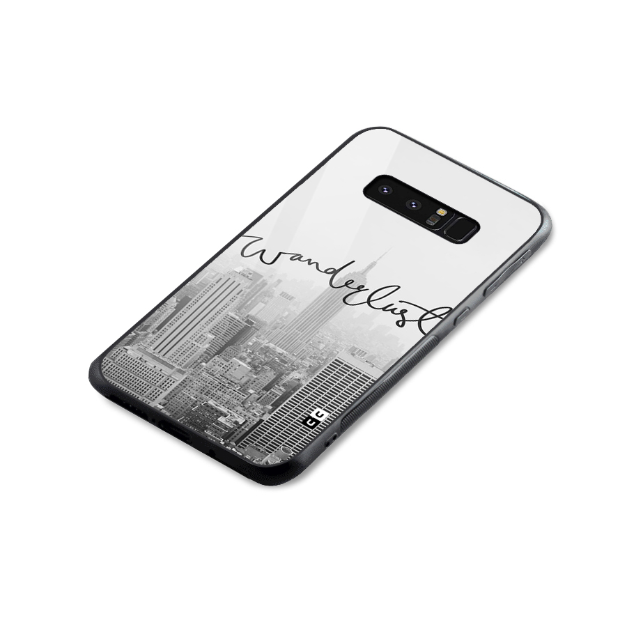 City Wanderlust Monochrome Glass Back Case for Galaxy Note 8