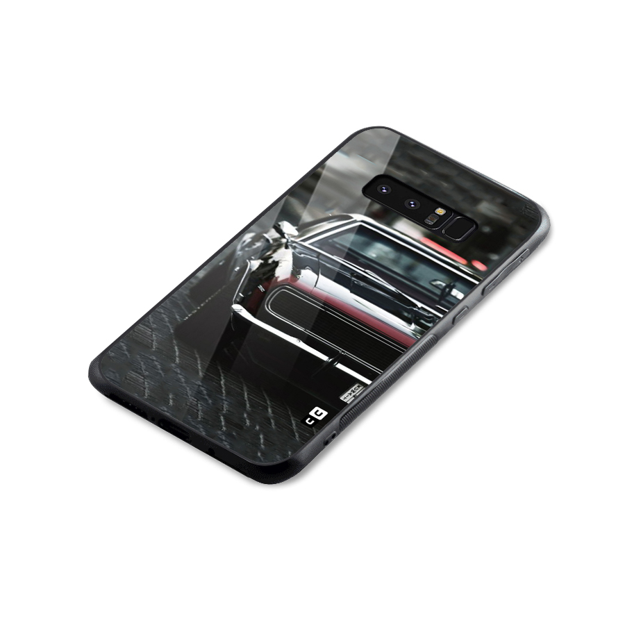 Class Vintage Car Glass Back Case for Galaxy Note 8