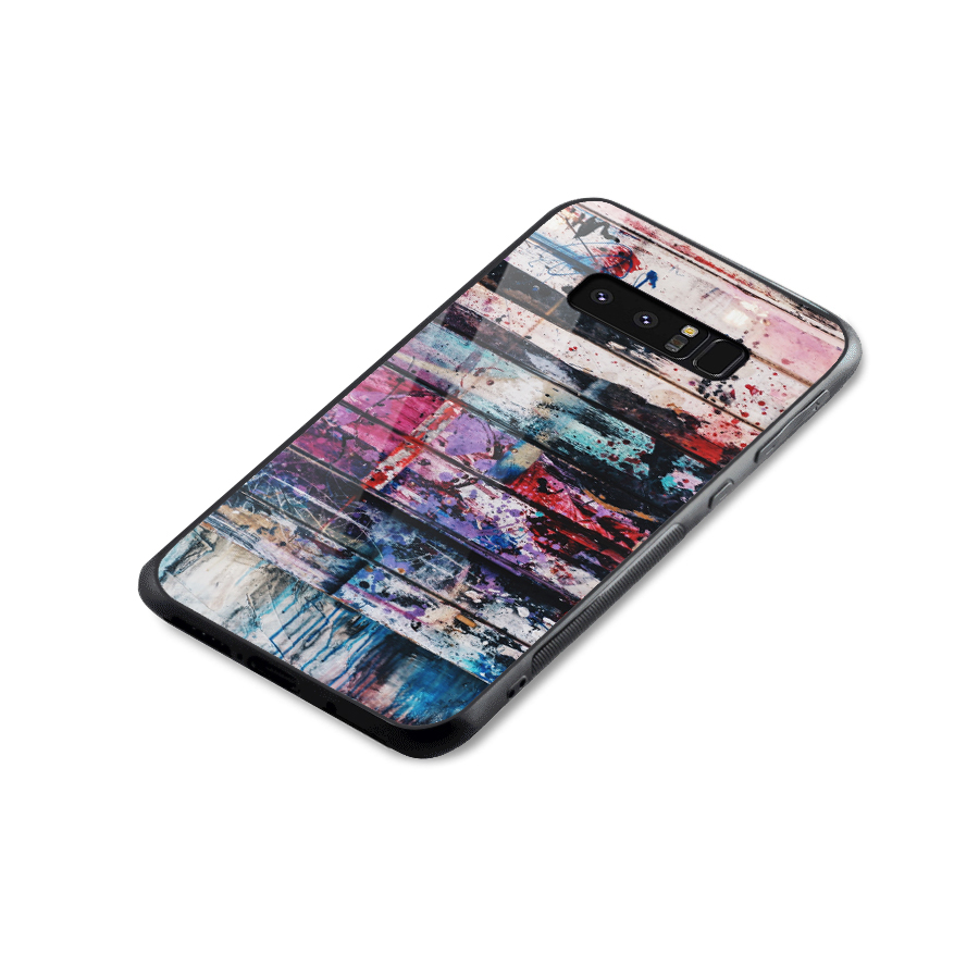 Classic Art Splash Glass Back Case for Galaxy Note 8