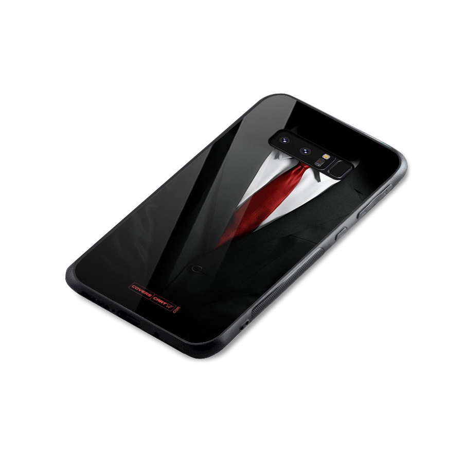 Classic Suit Glass Back Case for Galaxy Note 8