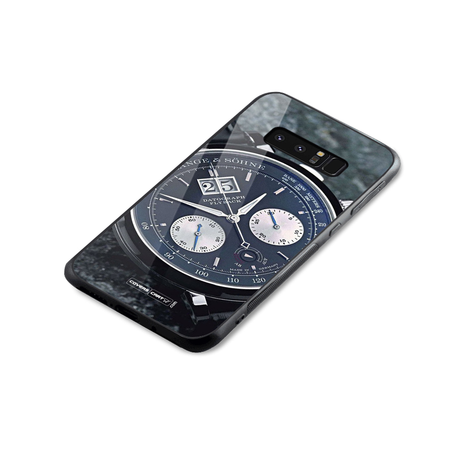 Classic Wrist Watch Glass Back Case for Galaxy Note 8