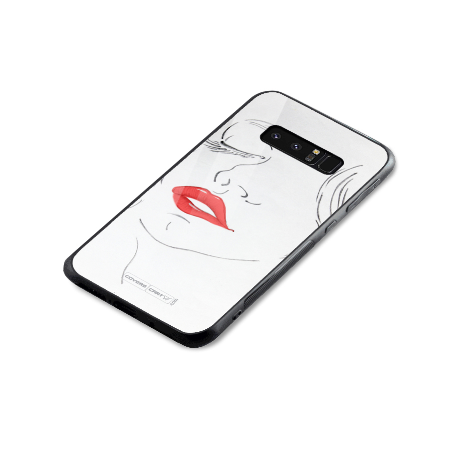 Classy Girl Glass Back Case for Galaxy Note 8