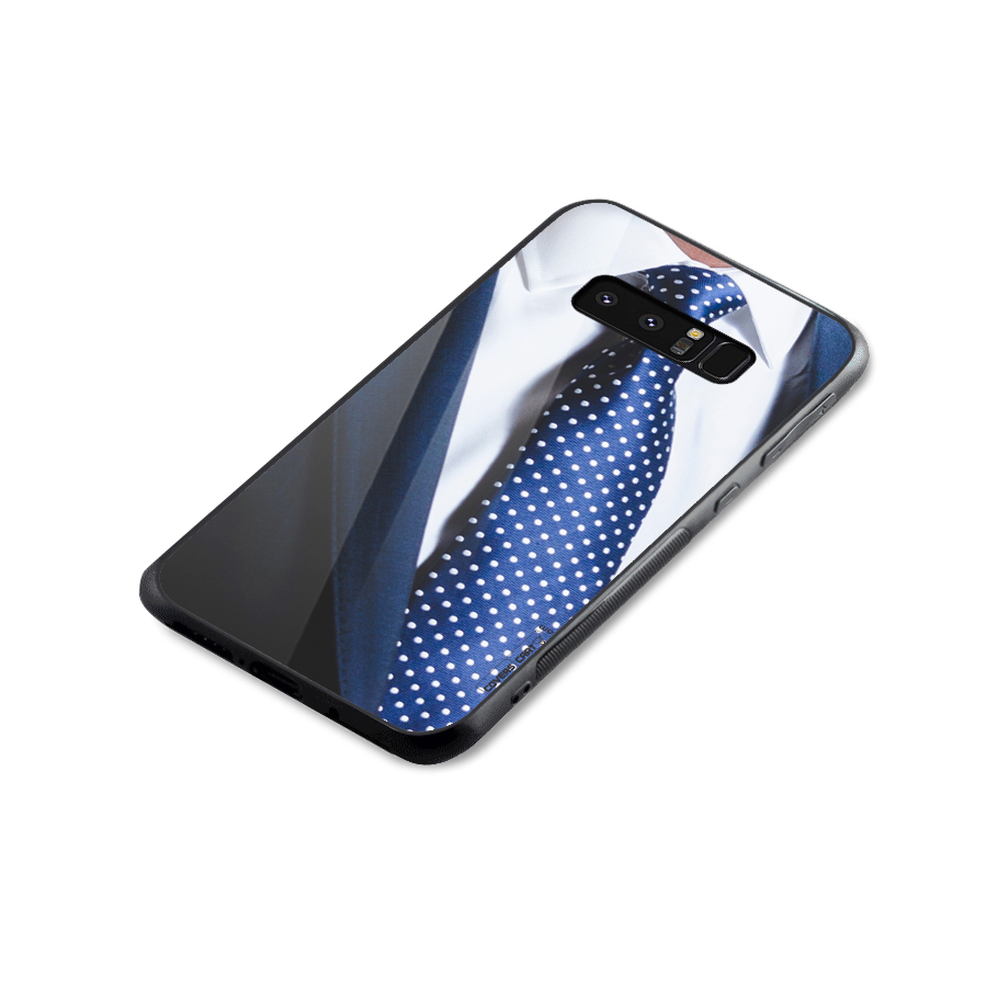 Classy Tie Glass Back Case for Galaxy Note 8
