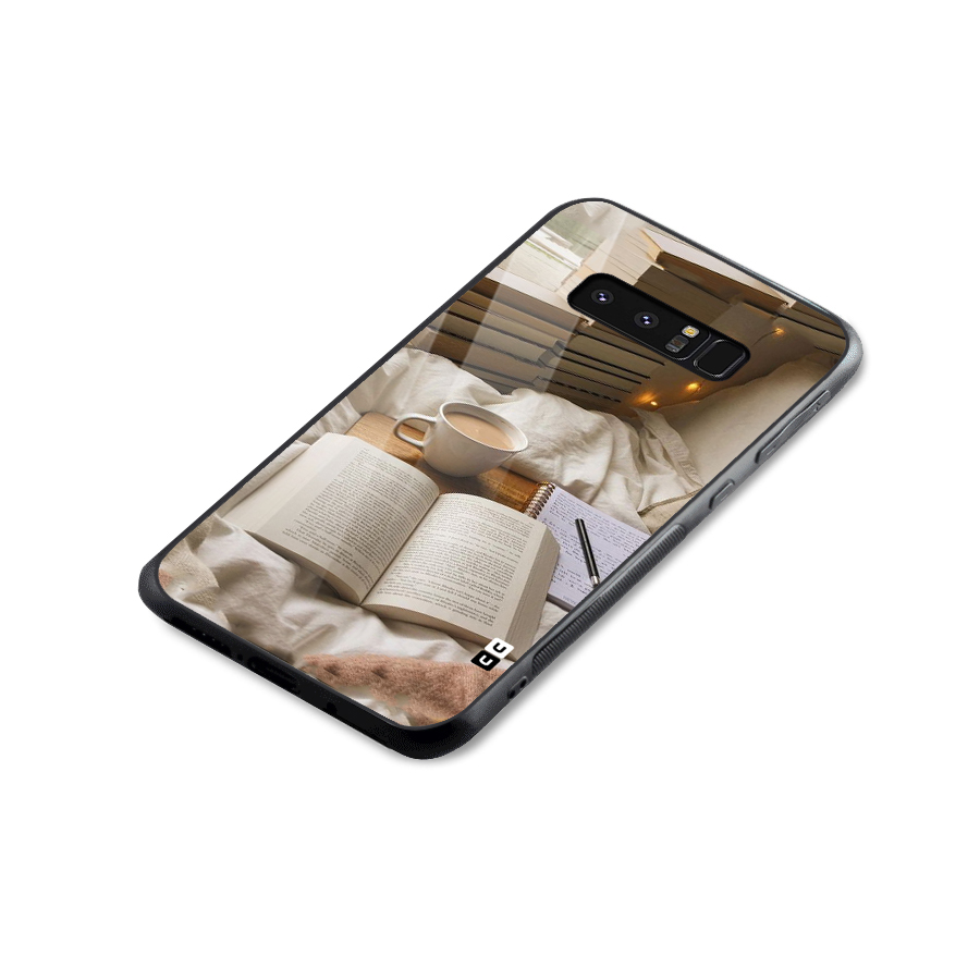 Coffee And Books Glass Back Case for Galaxy Note 8