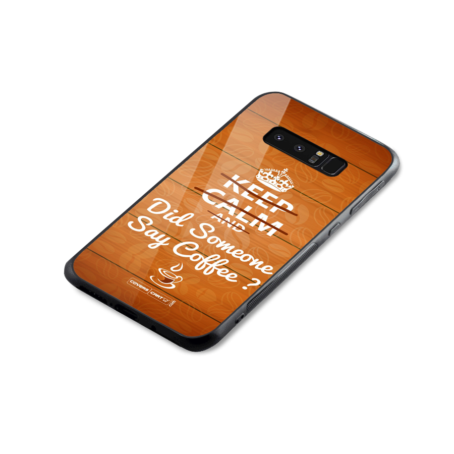 Coffee Ardour Glass Back Case for Galaxy Note 8