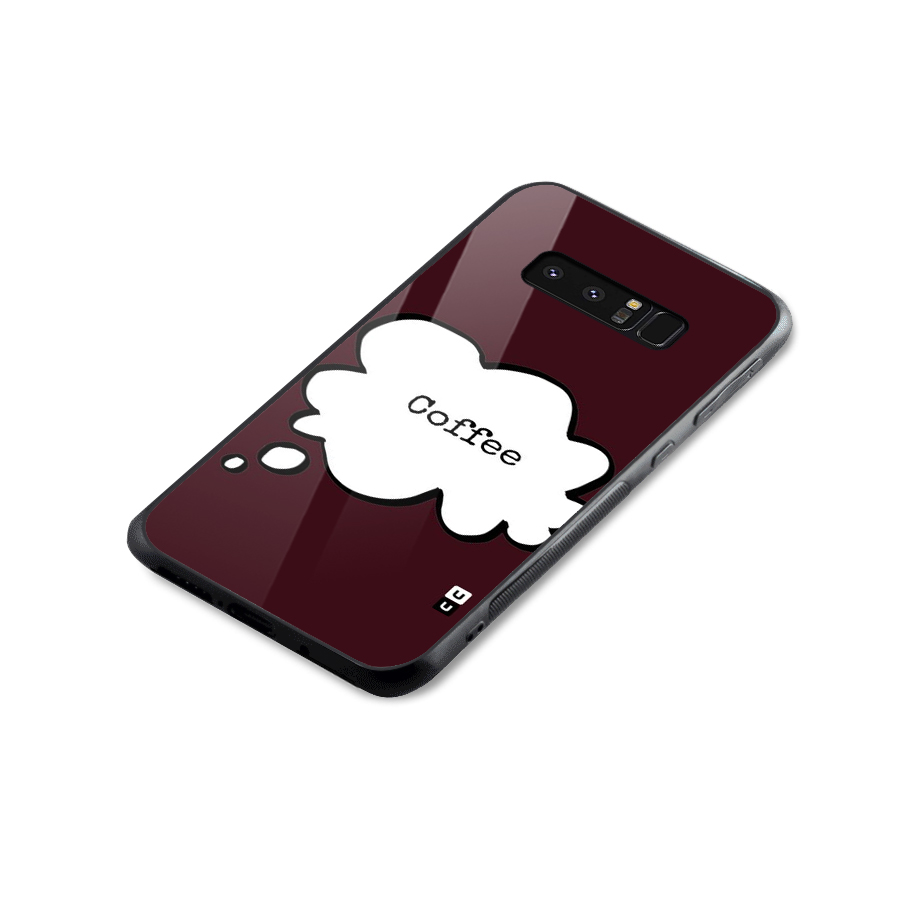 Coffee Bubble Glass Back Case for Galaxy Note 8