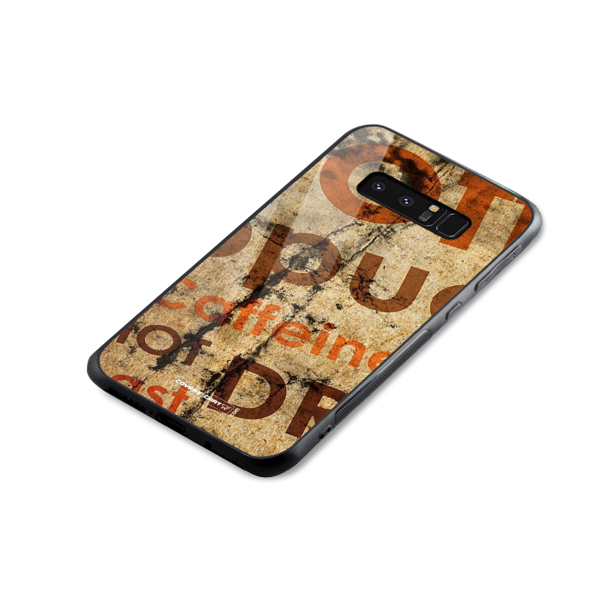Coffee Caffeine Glass Back Case for Galaxy Note 8