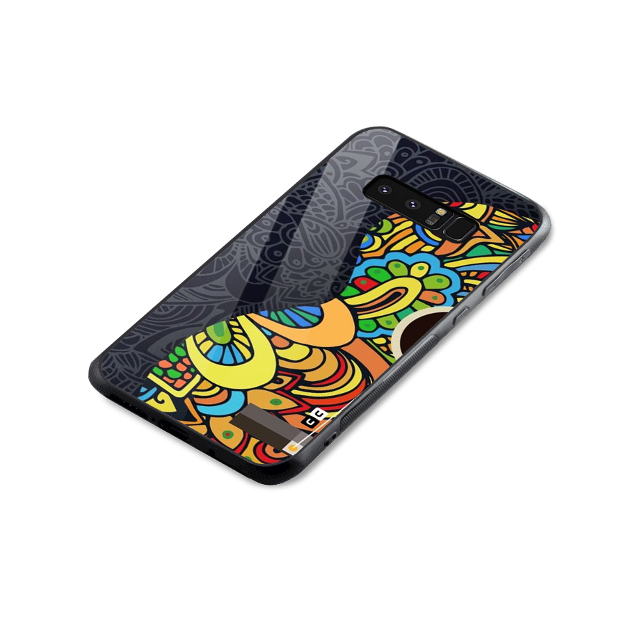 Colored Blocks Glass Back Case for Galaxy Note 8
