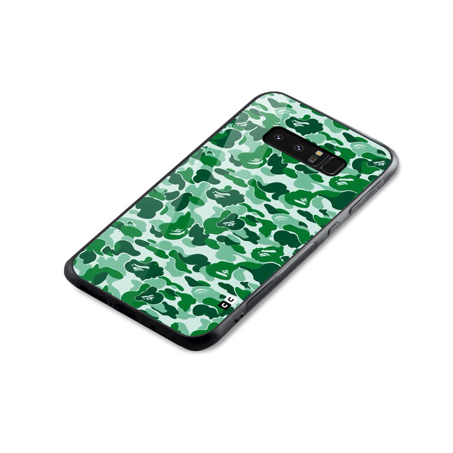 Colorful Camouflage Glass Back Case for Galaxy Note 8