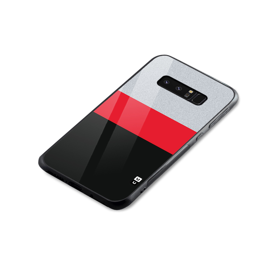Cool Melange Stripe Glass Back Case for Galaxy Note 8