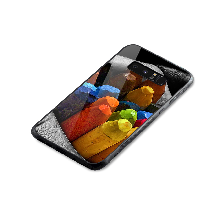 Crayons Beautiful Glass Back Case for Galaxy Note 8