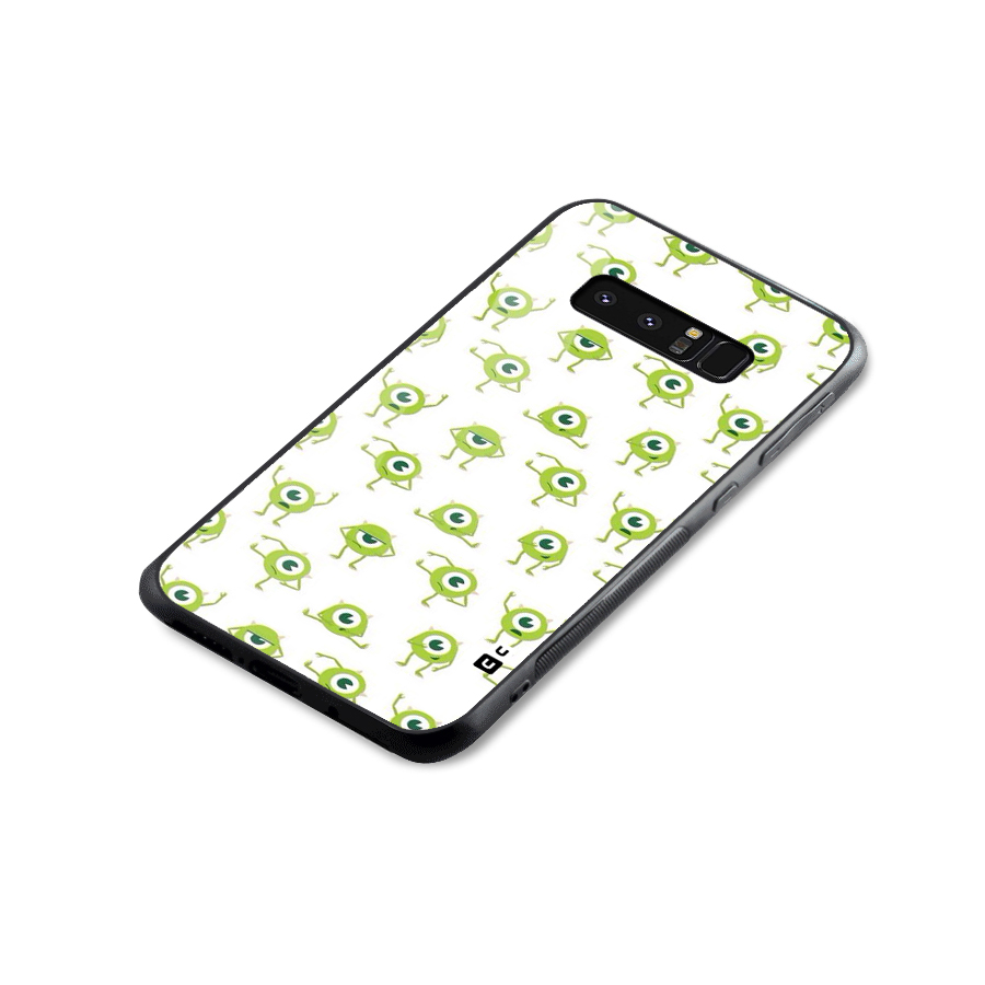 Crazy Green Maniac Glass Back Case for Galaxy Note 8