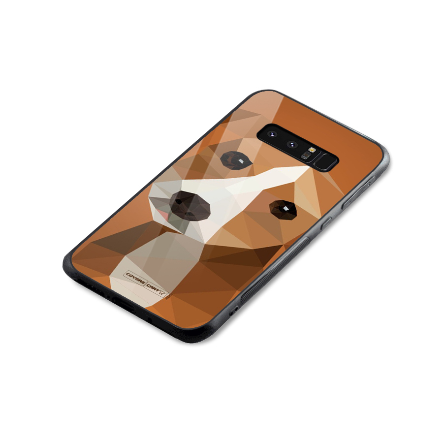 Cute Dog Glass Back Case for Galaxy Note 8