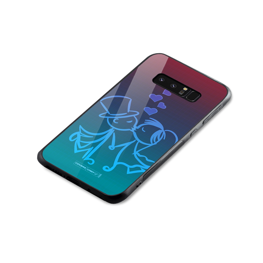 Cute Love Glass Back Case for Galaxy Note 8