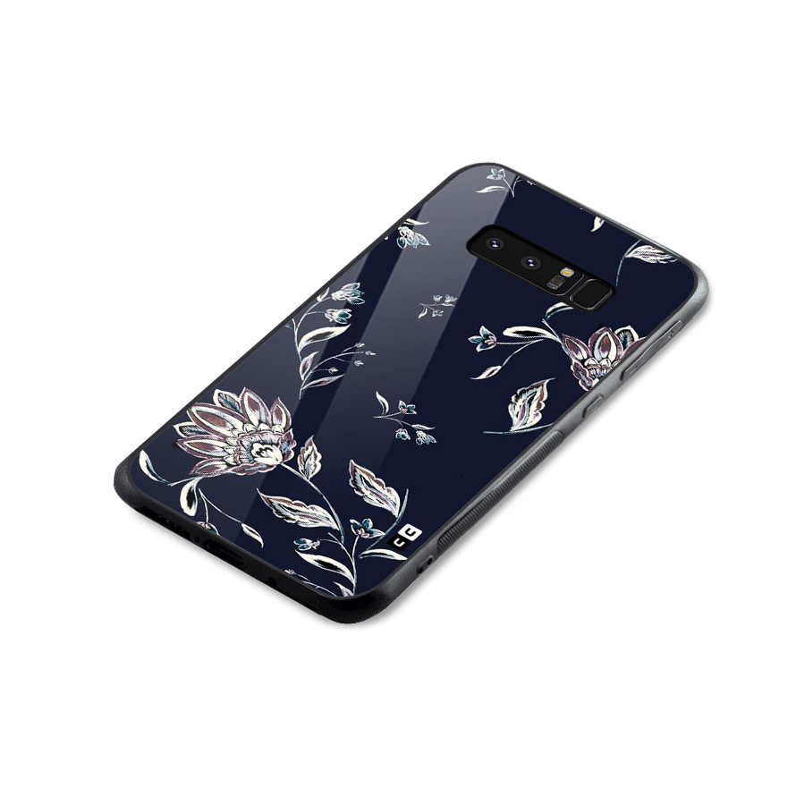 Cute Petals Glass Back Case for Galaxy Note 8