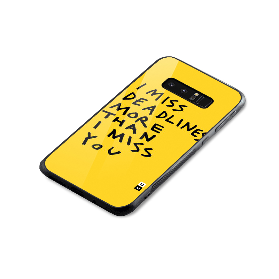 Deadlines Glass Back Case for Galaxy Note 8