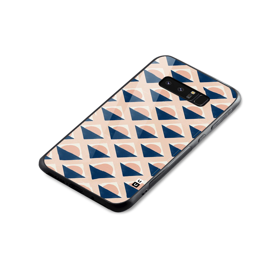 Diamond Circle Pattern Glass Back Case for Galaxy Note 8
