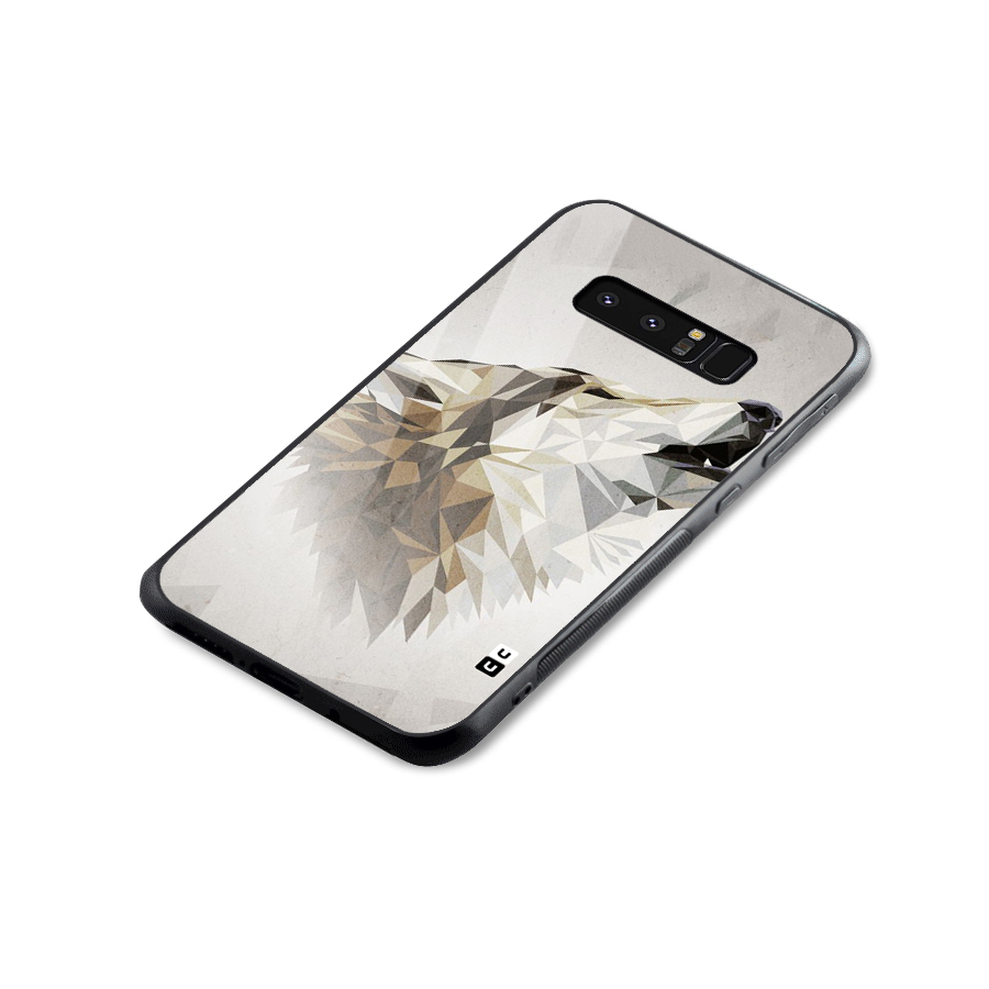 Diamond Wolf Glass Back Case for Galaxy Note 8