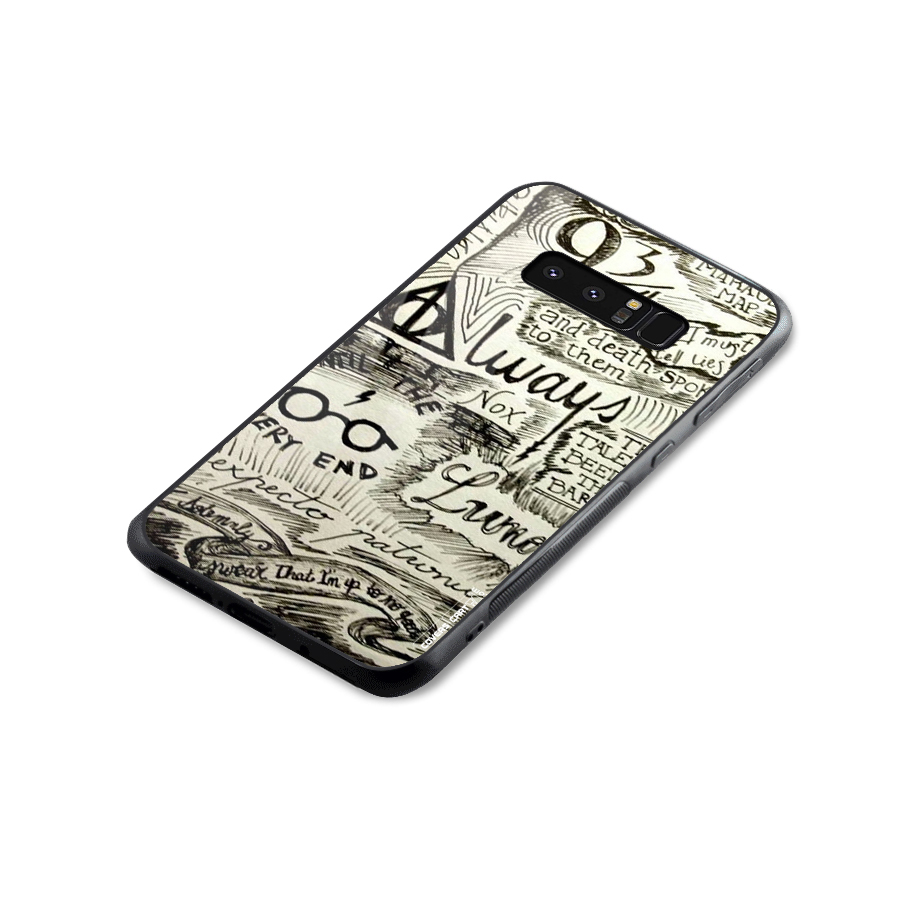 Doodle Art Glass Back Case for Galaxy Note 8