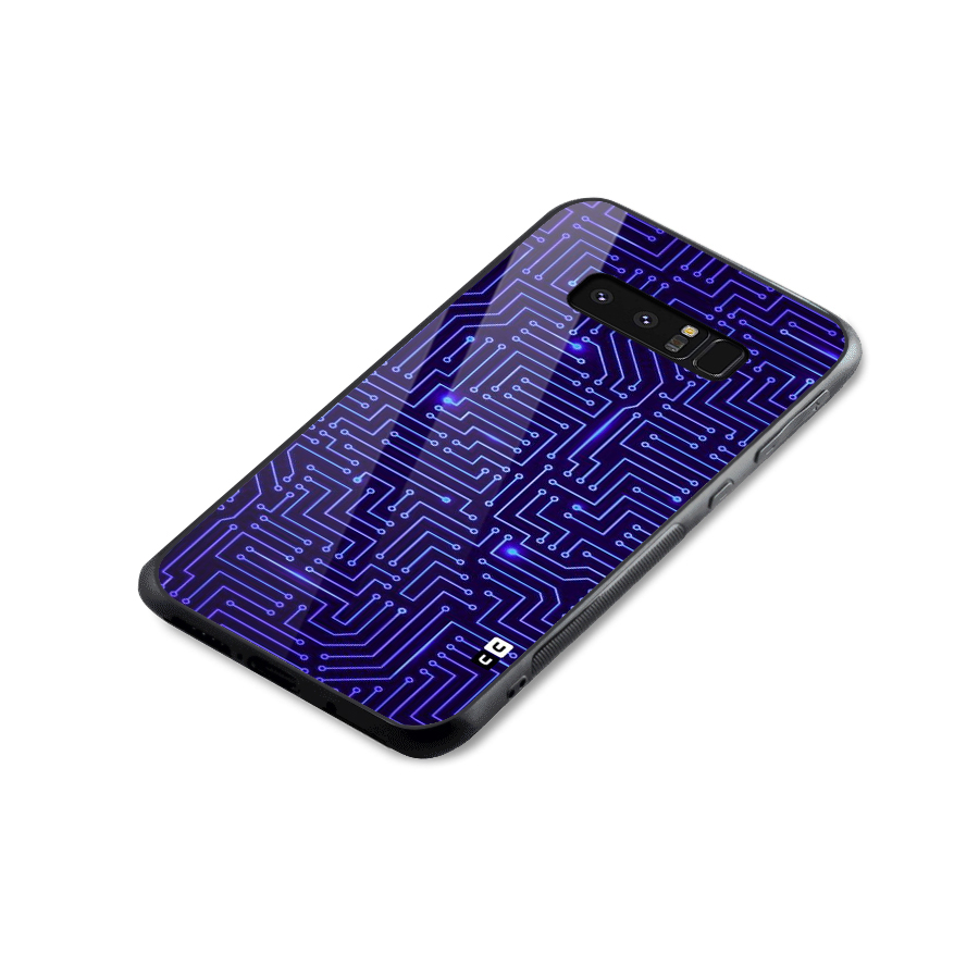 Dotting Lines Glass Back Case for Galaxy Note 8