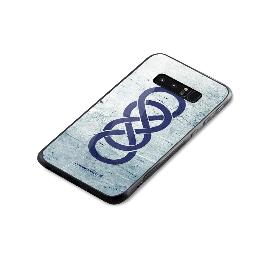 Double Infinity Rough Glass Back Case for Galaxy Note 8