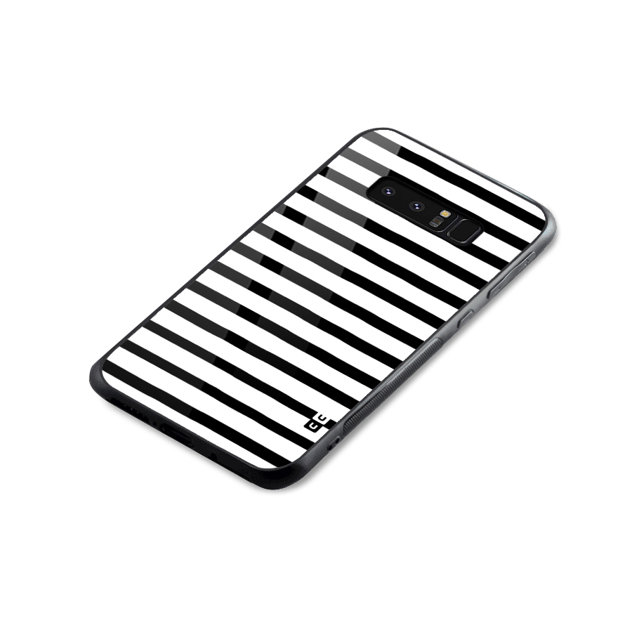 Elegant Basic Stripes Glass Back Case for Galaxy Note 8
